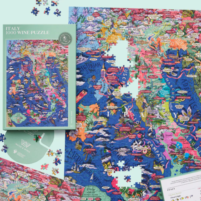 Italian Wine Puzzle + Explorer (3 Wines) or Grand Tour (6 Wines) Wine Kit - Master The World Wines